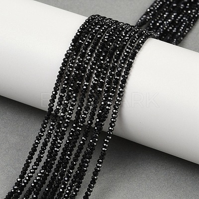Natural Black Spinel Beads Strands G-P553-F08-01-1