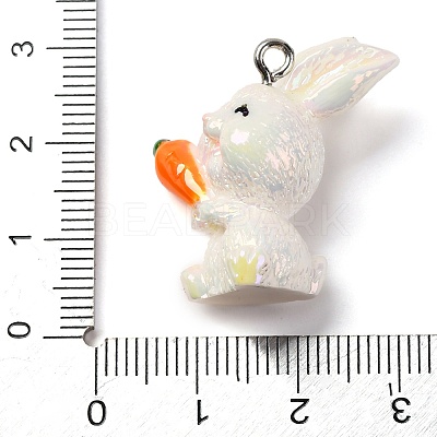 Animal Theme Resin Pendants RESI-S010-04G-1
