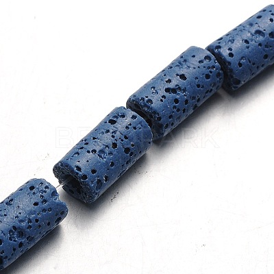 Synthetic Lava Rock Bead Strands G-N0118-21-1