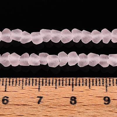 Frosted Transparent Glass Beads X1-GLAA-N016-4mm-10-1