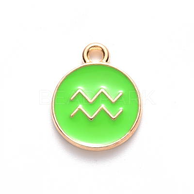 Alloy Enamel Pendants X-ENAM-S124-01B-06J-1