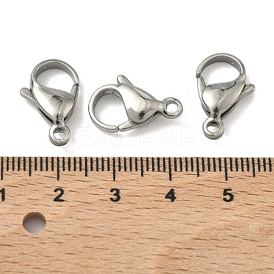 Tarnish Resistant 304 Stainless Steel Lobster Claw Clasps LS-STAS-G035-G-1