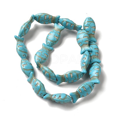 Synthetic Turquoise Dyed Beads Strands X-G-E594-18-1