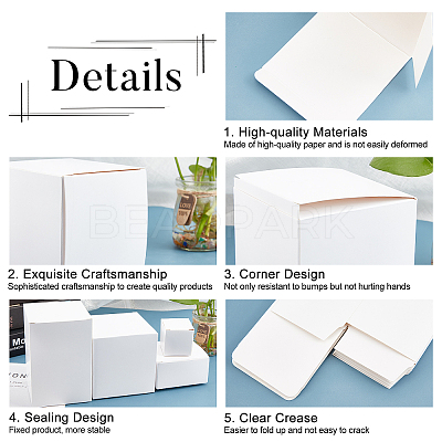 Foldable Creative Kraft Paper Box CON-WH0062-04B-WH-1