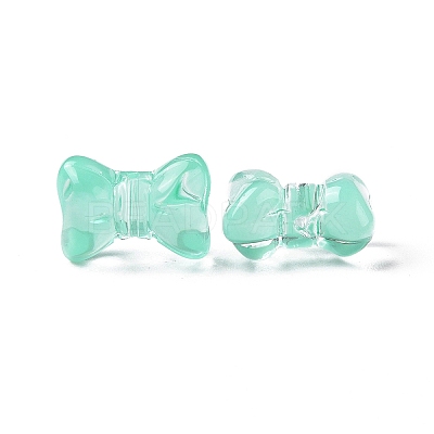 Transparent Spray Painted Glass Beads GLAA-I050-11F-1