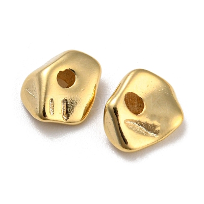 Rack Plating Eco-friendly Brass Beads KK-M257-07G-1