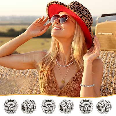 100Pcs Tibetan Silver Beads FIND-PH0020-01-1