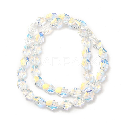 Transparent Electroplate Glass Beads Strands EGLA-F159-AB01-1