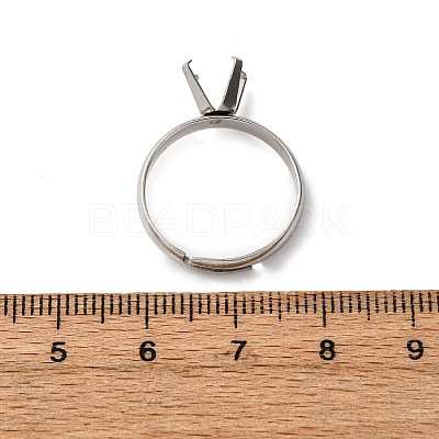 304 Stainless Steel Cuff Ring Components STAS-D372-01P-06-1