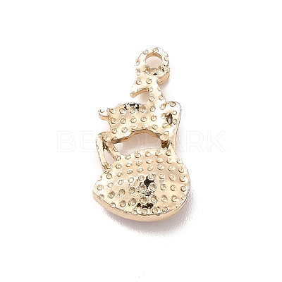 UV Plating Alloy Glass Pendants PALLOY-M209-03G-1