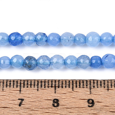 Dyed Natural White Jade Beads Strands G-T139-4mm-60-16-1