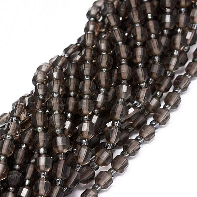Natural Smoky Quartz Beads Strands G-O201B-37-1