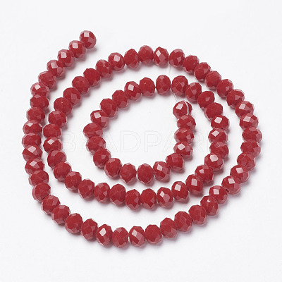 Opaque Solid Color Glass Beads Strands X-EGLA-A034-P8mm-D02-1