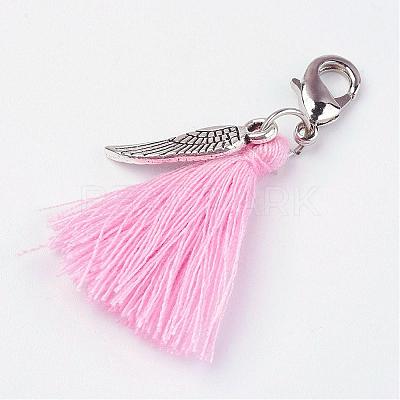 Cotton Thread Tassel Pendant Decorations HJEW-JM00278-1