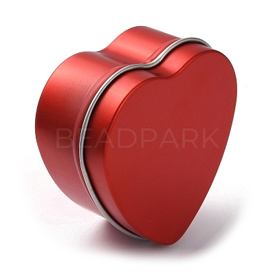 Tinplate Iron Heart Shaped Candle Tins CON-NH0001-02A-1