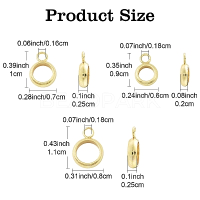 15Pcs 201 Stainless Steel Tube Bails STAS-YW0003-30A-1