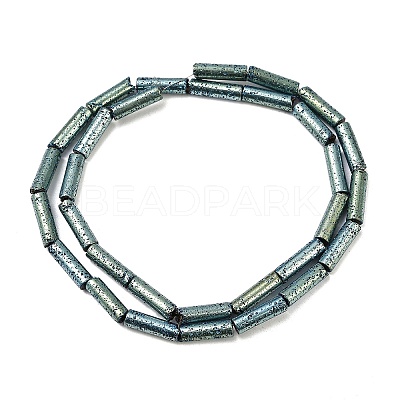 Electroplated Natural Lava Rock Beads Strands G-K388-03B-06-1