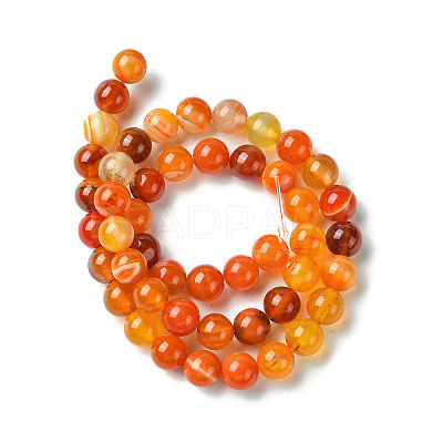 Natural Striped Agate/Banded Agate Beads Strands G-I254-03B-02-1