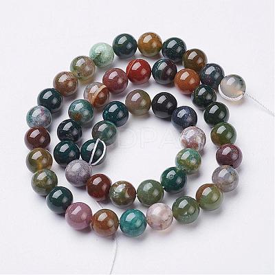 Natural Indian Agate Beads Strands GSR002-1