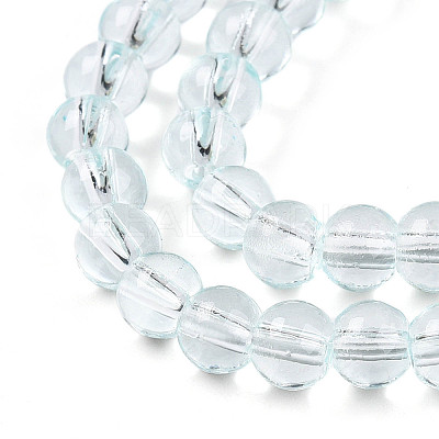 Baking Paint Transparent Glass Beads Strands DGLA-N006-6mm-07-1