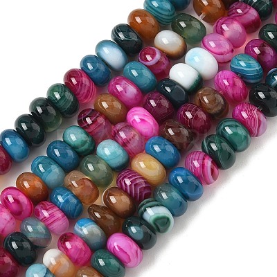 Natural Banded Agate Beads Strands G-F790-I01-01Q-1