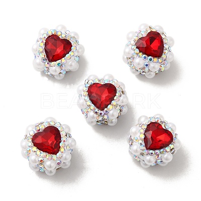 Polymer Clay Rhinestone Beads RGLA-D050-04A-1