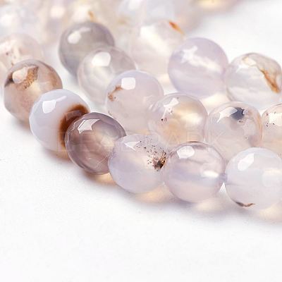 Natural Agate Beads Strands G-P278-03-6mm-1