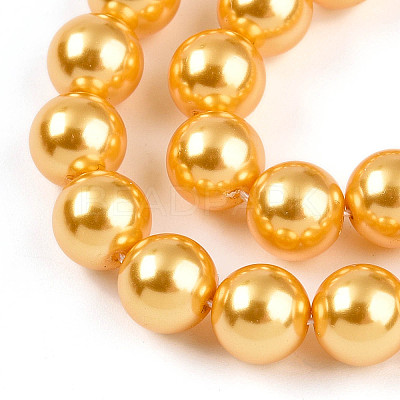Baking Paint Pearlized Glass Pearl Bead Strands HY-N002-8mm-A08-1