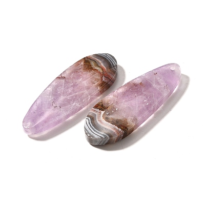 Natural Amethyst Lace Agate Pendants G-A244-07E-1