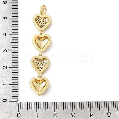 Brass Micro Pave Cubic Zirconia Big Pendants KK-C164-01C-G-1