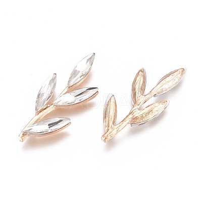 Alloy Glass Rhinestone Cabochons PALLOY-P183-01KCG-1