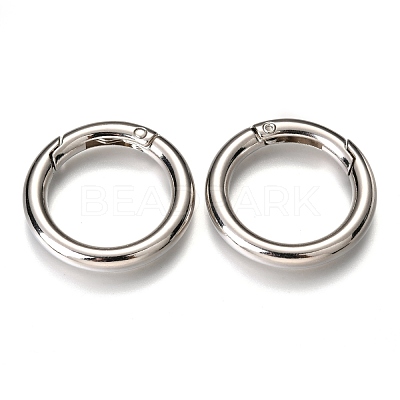 Zinc Alloy Spring Gate Rings PALLOY-C100-01P-02-1