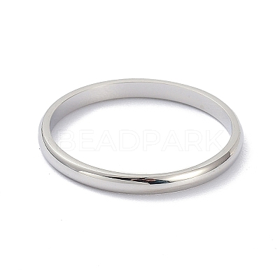 Non-Tarnish 2mm Polished Plain Dome Finger Ring for Girl Women RJEW-C012-05B-P-1