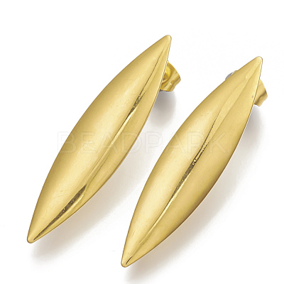 304 Stainless Steel Stud Earring Findings X-STAS-Q231-09G-1