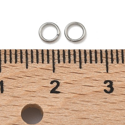 Tarnish Resistant 304 Stainless Steel Open Jump Rings STAS-M008-04B-1