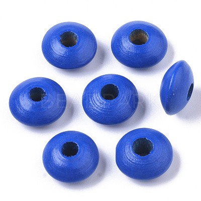 Dyed Natural Beech Wood Beads WOOD-T015-43A-1