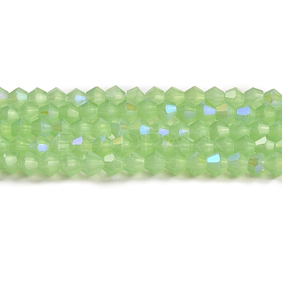 Imitation Jade Electroplate Glass Beads Strands EGLA-A039-J4mm-L01-1
