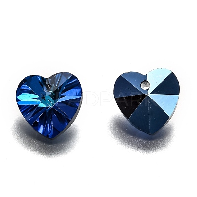 Electroplate Glass Charms G030V10mm-001MB-1