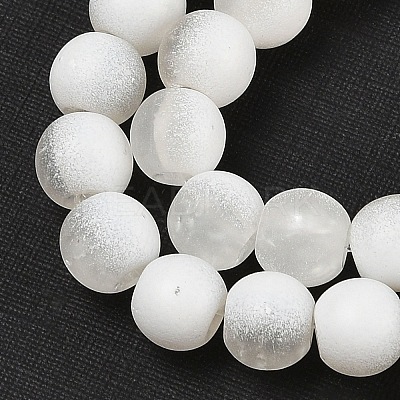 Frosted Crackle Glass Beads X1-GLAA-U001-6mm-M07-1