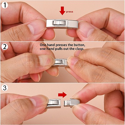 Non-Tarnish 304 Stainless Steel Bayonet Clasps X-STAS-F122-34P-1