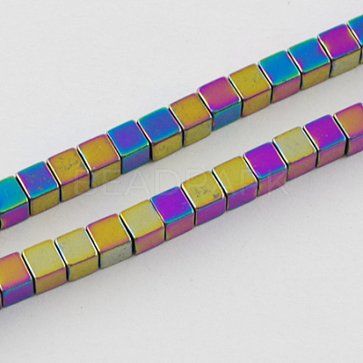 Non-magnetic Synthetic Hematite Beads Strands G-Q876-3mm-1-1