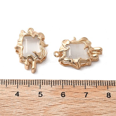Brass Glass Pendants KK-Z103-11KCG-02-1
