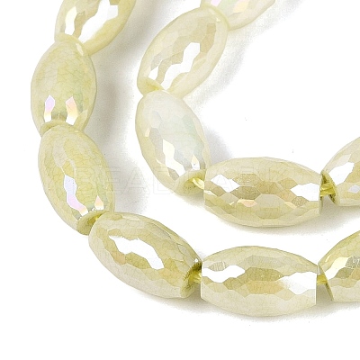 Anti-Tarnish Electroplate Glass Beads Strands EGLA-Q130-02A-07-1
