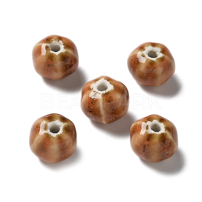 Vintage Porcelain Pumpkin Beads PORC-L080-H05-1