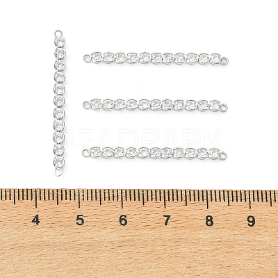 SHEGRACE Brass Pave Clear Cubic Zirconia Connector Charms XGRQ3P326-640P-1