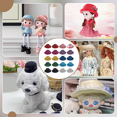 20Pcs 10 Colors EVA Round Fascinator Hat Base DIY-BC0015-78-1