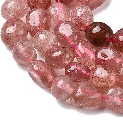Natural Strawberry Quartz Beads Strands G-P601-A08-02-1