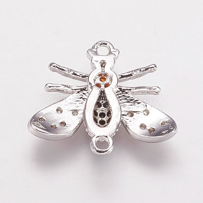 Brass Cubic Zirconia Links KK-P134-50P-1