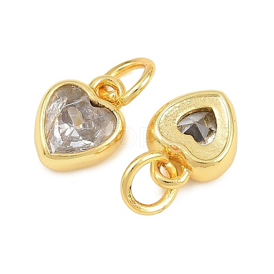 Brass Pave Cubic Zirconia Charms CU-CBA3D67-09G-04-1