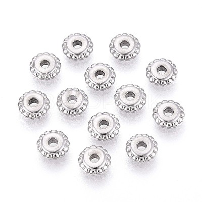 Non-Tarnish 304 Stainless Steel Disc Beads STAS-P319-14B-P-1